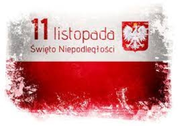 Polska flaga z napisem 11 listopada