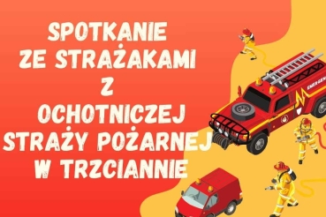 Baner spotkania przedszkolaków ze strażakami