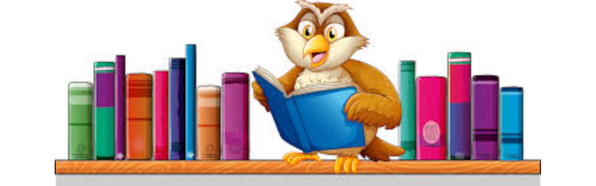 Rysunek sowy z książkami