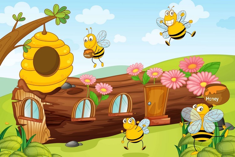 Rysunek domek pszczół