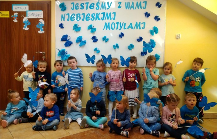 Jesteśmy z Wami Niebieskimi Motylami