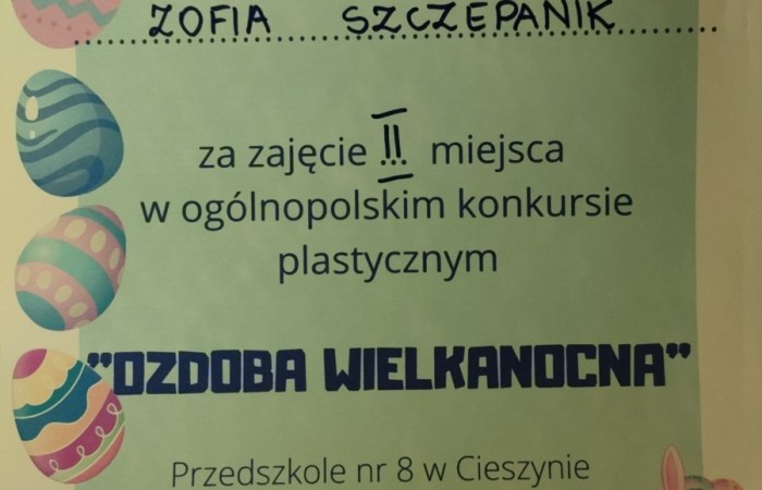 Laureatka Ogólnopolskiego Konkursu Plastycznego